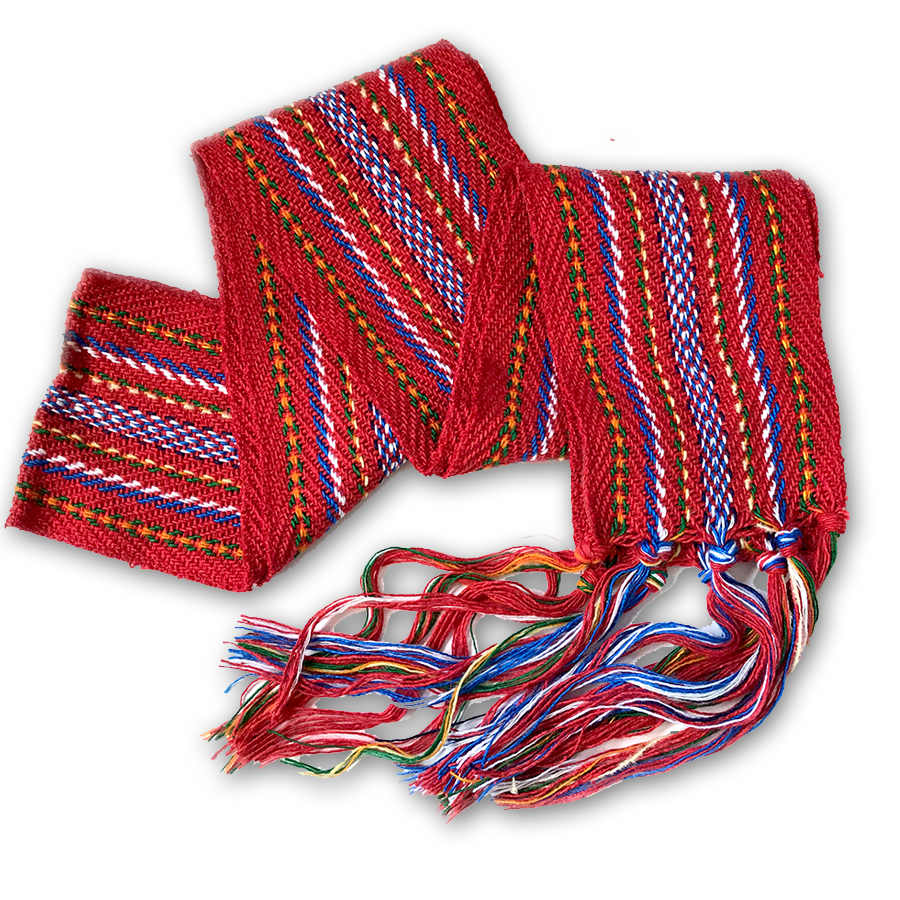 Loom-Woven Red Sash – Les Bucherons